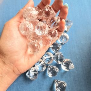 Acrylic Gemstones Beads Clear Faux Diamonds Table Decoration Jewelry Pack of 20